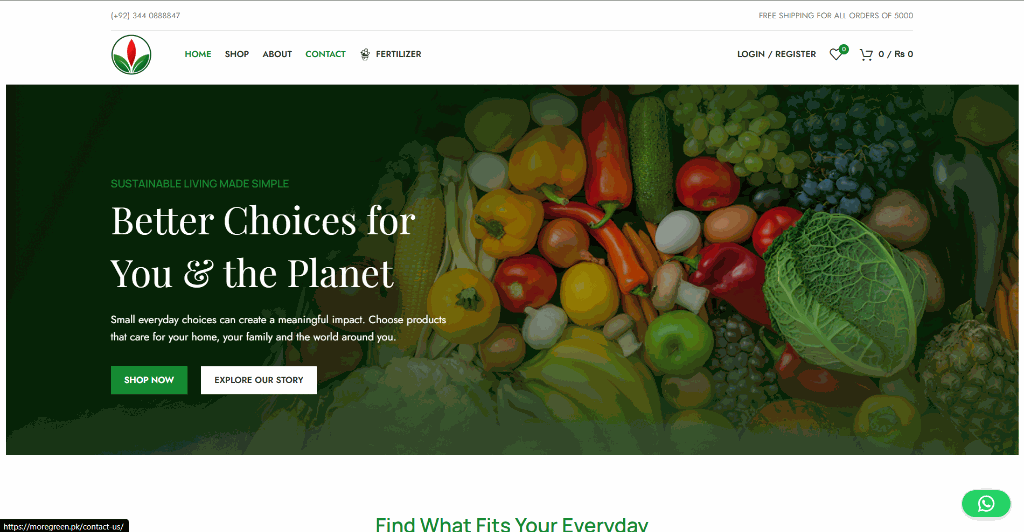 MoreGreen website screenshot